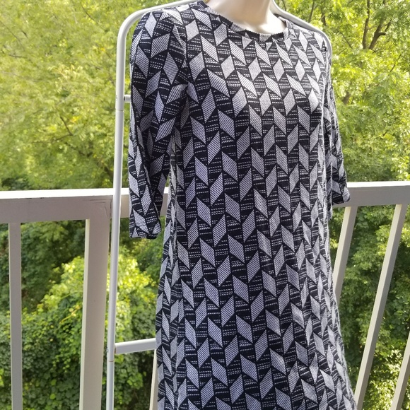 Zara Trafaluc Chevron Gray Black Mini Dress - Picture 1 of 8